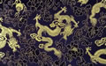 龍（濃紺地に銀）