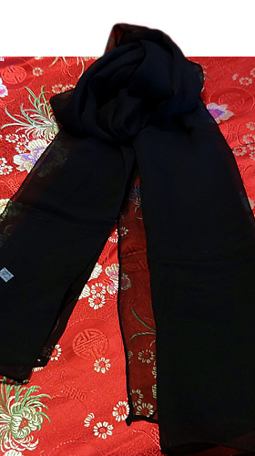 PJ11 シフォンストール（黒）